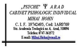 Cabinet individual de psihologie - Hohn Mihai